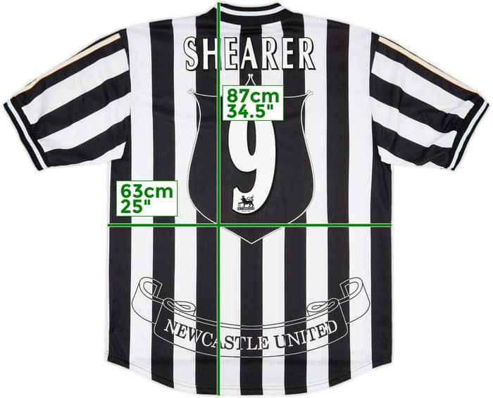 1997-99 Newcastle Home Shirt Shearer #9 - 8/10 - (XL)