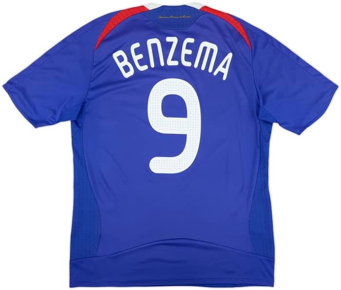 2007-08 France Home Shirt Benzema #9 - 6/10 - (M)
