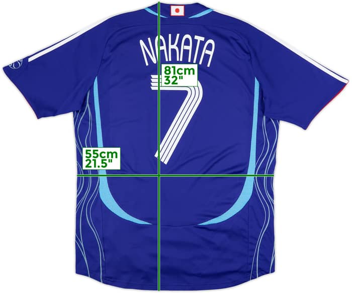 2006-08 Japan Home Shirt Nakata #7 - 8/10 - (XL)