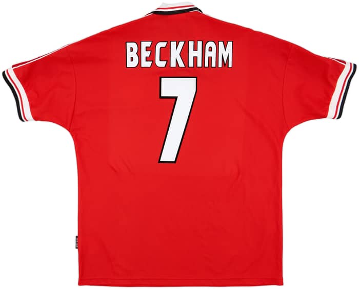 1998-00 Manchester United Home Shirt Beckham #7 - 10/10 - (XL)