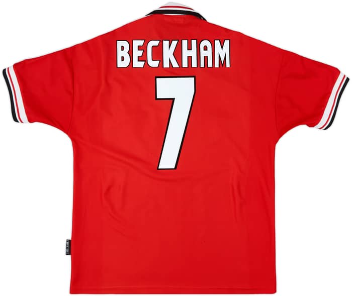 1998-00 Manchester United Home Shirt Beckham #7 - 8/10 - (L)