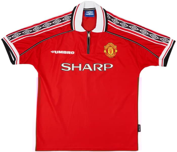 1998-00 Manchester United Home Shirt Beckham #7 - 8/10 - (L)