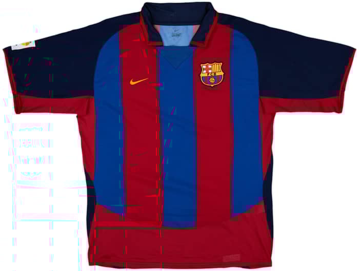 2003-04 Barcelona Home Shirt Ronaldinho #10 - 8/10 - (L)