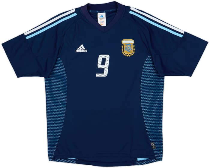 2002-04 Argentina Away Shirt Batistuta #9 - 9/10 - (M)