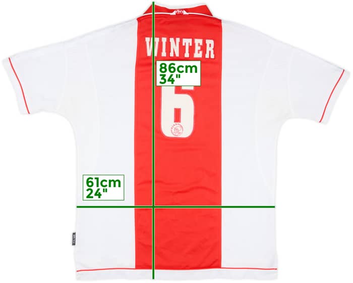 1999-00 Ajax Home Shirt Winter #6 - 8/10 - (XXL)