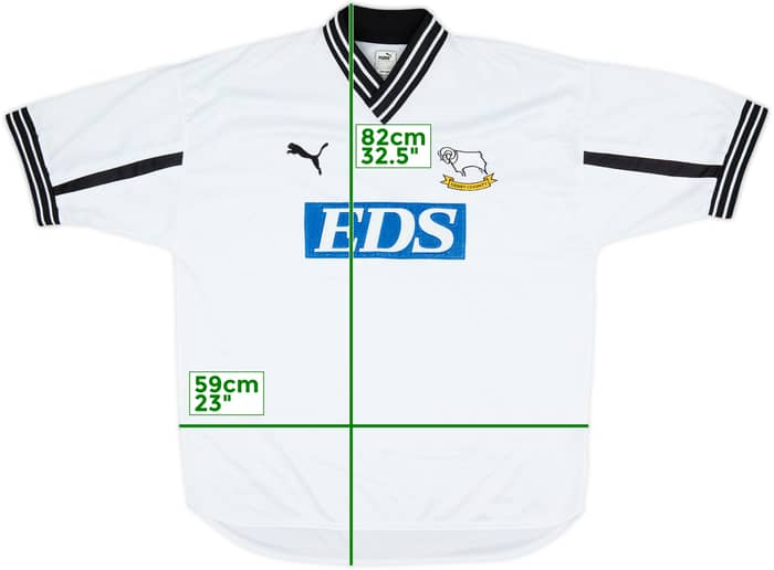 1999-01 Derby County Home Shirt - 8/10 - (L)