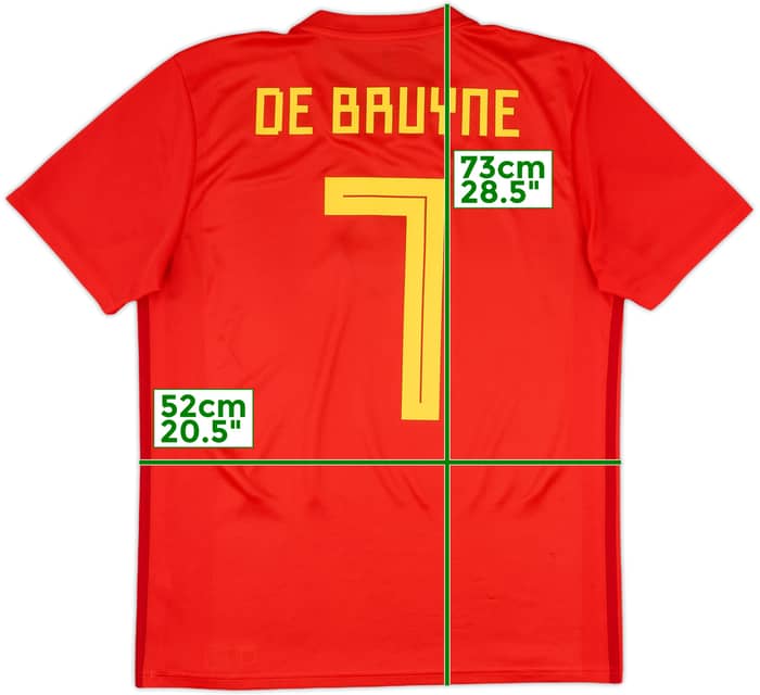 2018-19 Belgium Home Shirt De Bruyne #7 - 9/10 - (M)