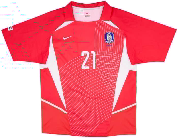 2002-03 South Korea Home Shirt J.S.Park #21 - 10/10 - (XL)