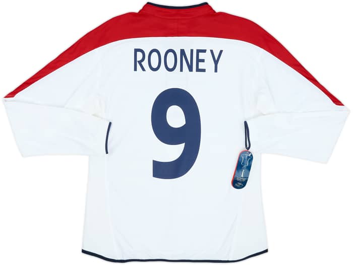 2003-05 England Home L/S Shirt Rooney #9 (Women's L)