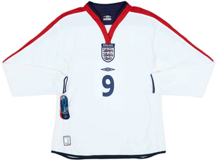 2003-05 England Home L/S Shirt Rooney #9 (Women's L)