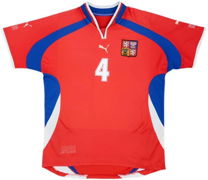 2000-02 Czech Republic Home Shirt Nedved #4 - 5/10 - (L)