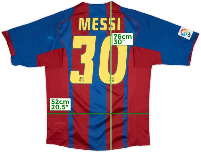 2004-05 Barcelona Home Shirt Messi #30 - 7/10 - (L)