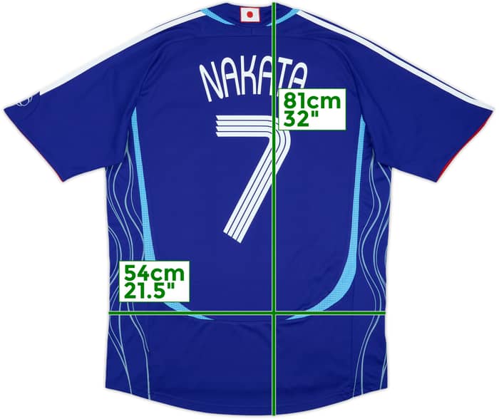 2006-08 Japan Home Shirt Nakata #7 - 9/10 - (L)