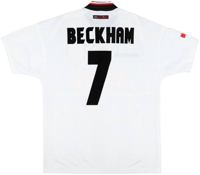 1997-99 Manchester United Away Shirt Beckham #7 - 9/10 - (L)