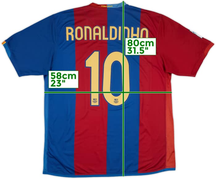 2006-07 Barcelona Home Shirt Ronaldinho #10 - 8/10 - (XL)