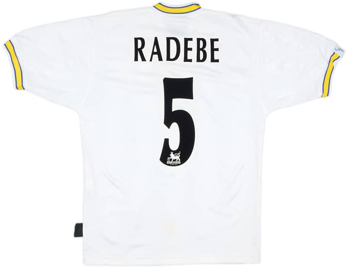 1996-98 Leeds United Home Shirt Radebe #5 - 7/10 - (S)