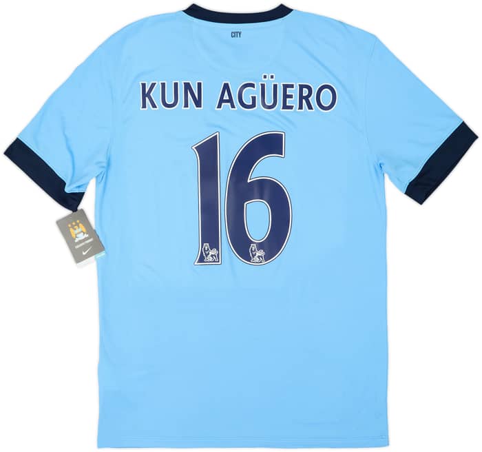 2014-15 Manchester City Home Shirt Kun Aguero #16 (M)