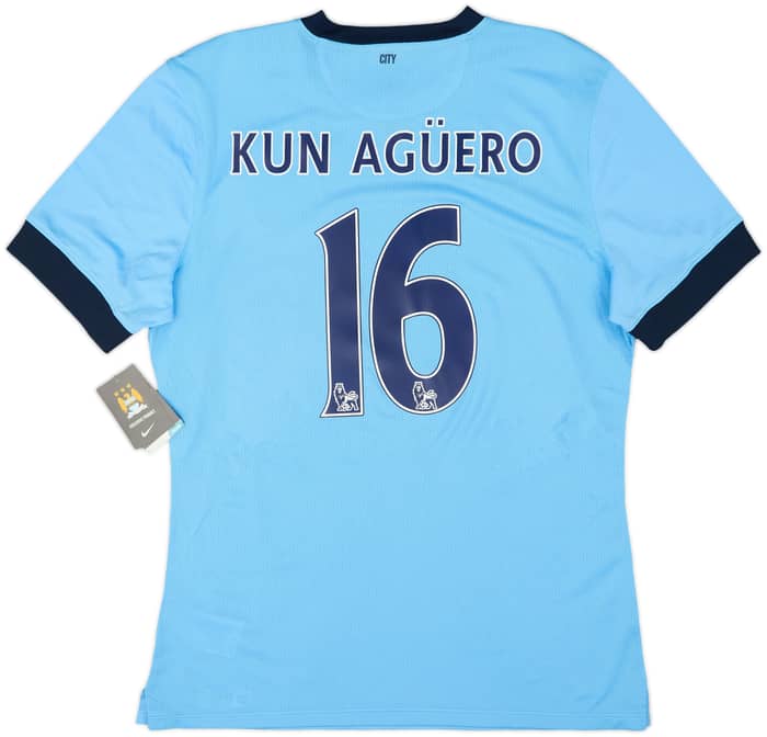 2014-15 Manchester City Authentic Home Shirt Kun Aguero #16 (XL)