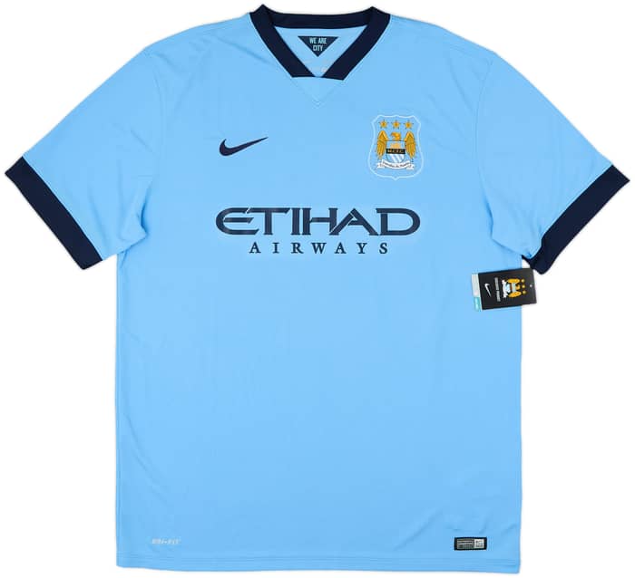 2014-15 Manchester City Authentic Home Shirt Kun Aguero #16 (XL)