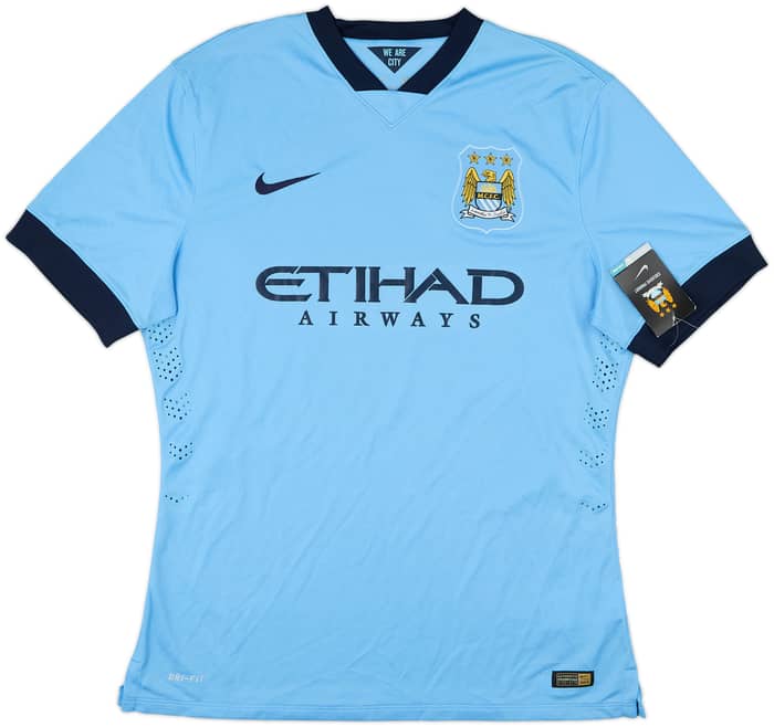 2014-15 Manchester City Authentic Home Shirt Kun Aguero #16 (XL)