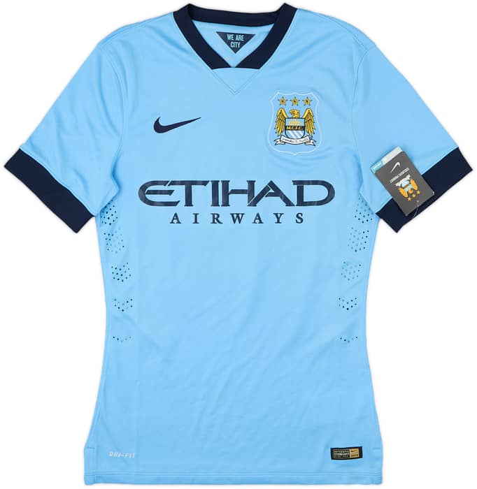 2014-15 Manchester City Authentic Home Shirt Kun Aguero #16 (S)