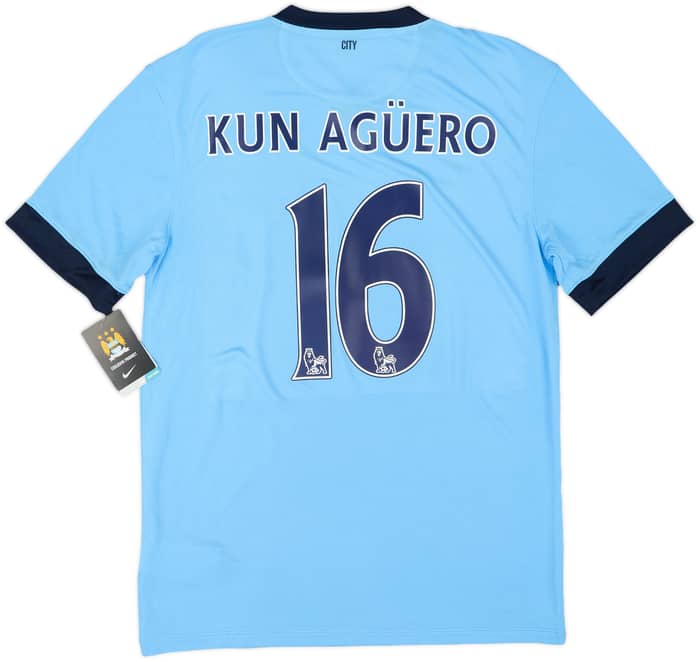 2014-15 Manchester City Home Shirt Kun Aguero #16 (M)