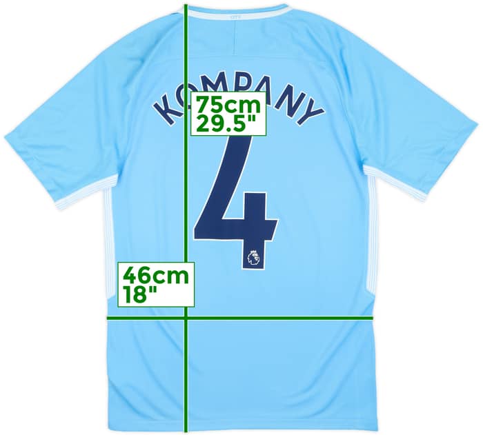 2017-18 Manchester City Home Shirt Kompany #4 (S)