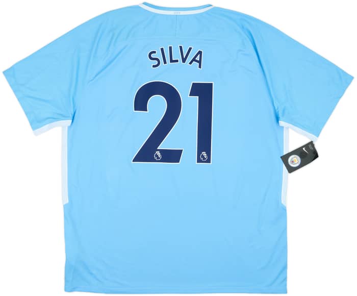 2017-18 Manchester City Home Shirt Silva #21 (XXL)