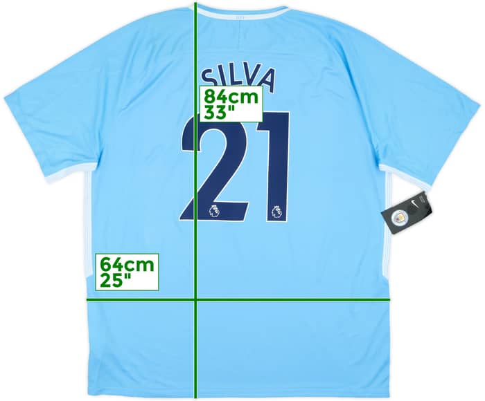 2017-18 Manchester City Home Shirt Silva #21 (XXL)