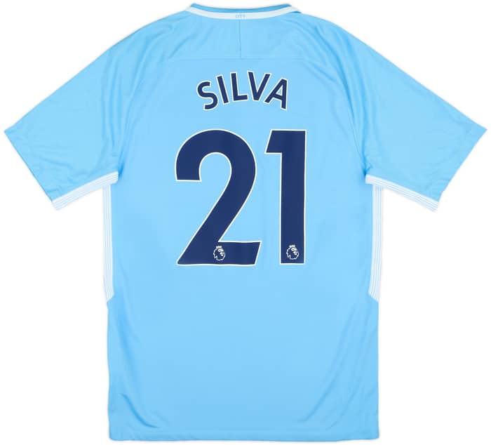 2017-18 Manchester City Home Shirt Silva #21 (S)