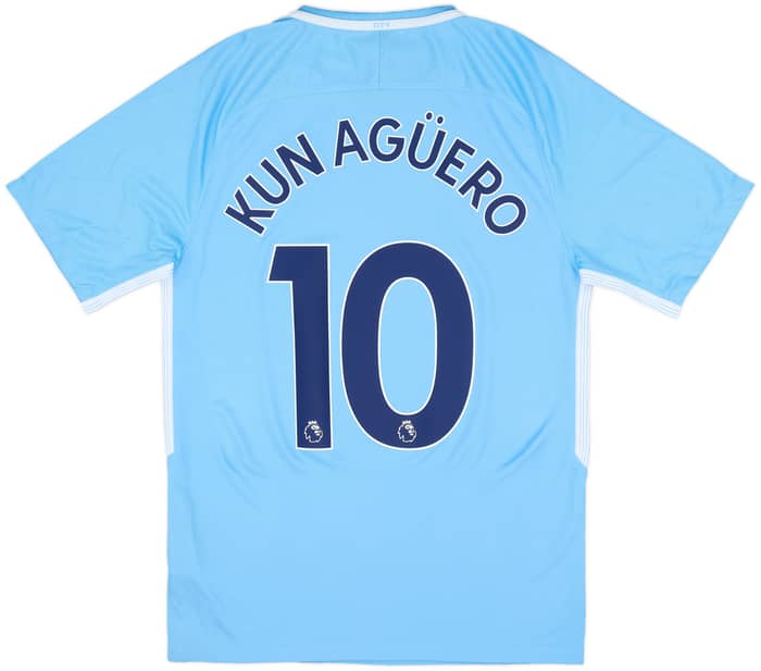 2017-18 Manchester City Home Shirt Kun Aguero #10 (S)
