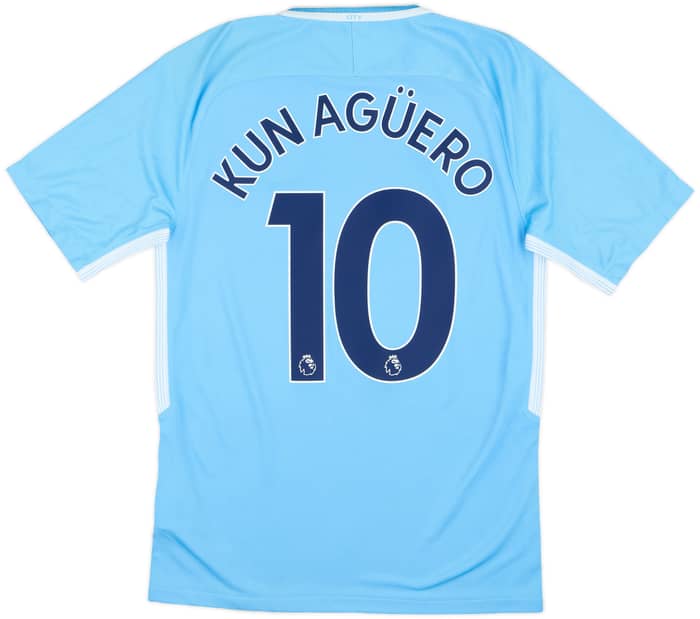 2017-18 Manchester City Home Shirt Kun Aguero #10 (S)