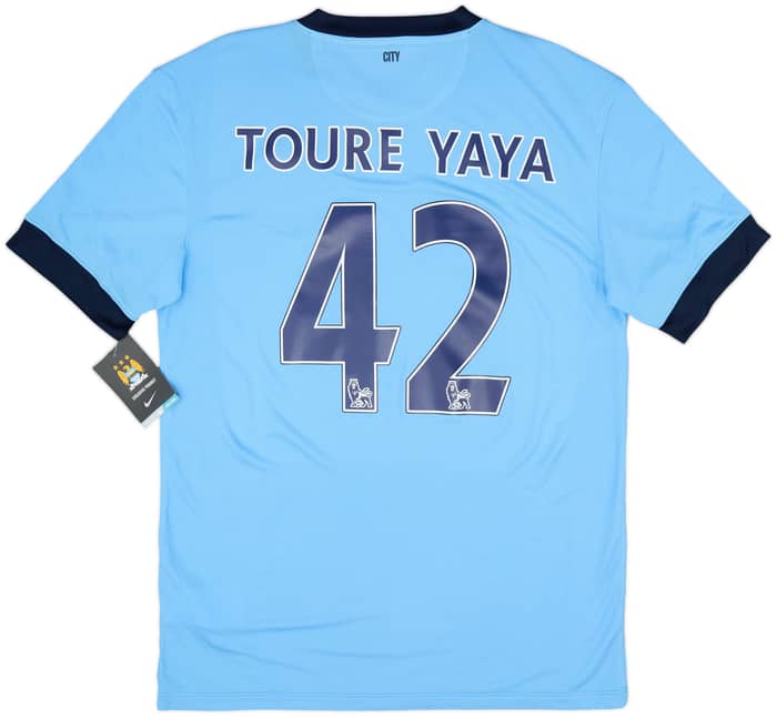 2014-15 Manchester City Home Shirt Toure Yaya #42 (M)