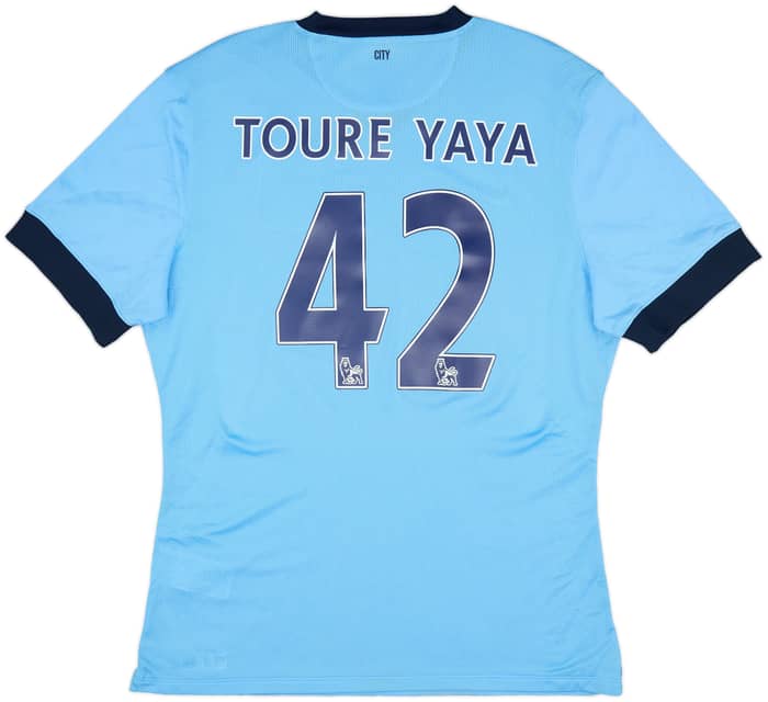 2014-15 Manchester City Authentic Home Shirt Toure Yaya #42 - 10/10 - (XL)