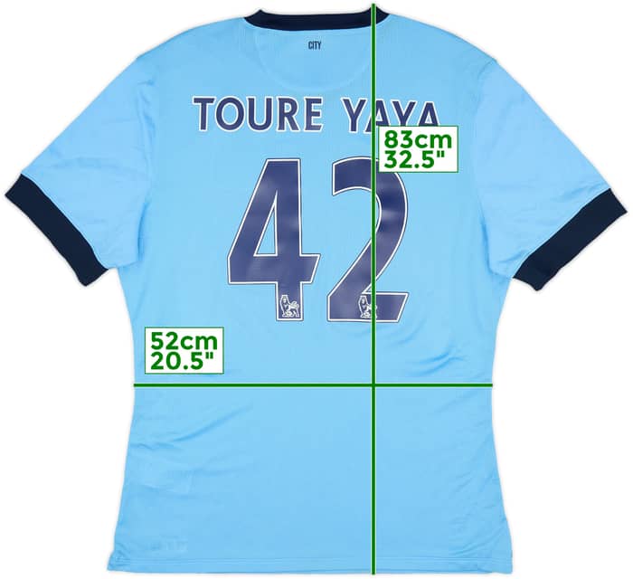 2014-15 Manchester City Authentic Home Shirt Toure Yaya #42 - 10/10 - (XL)