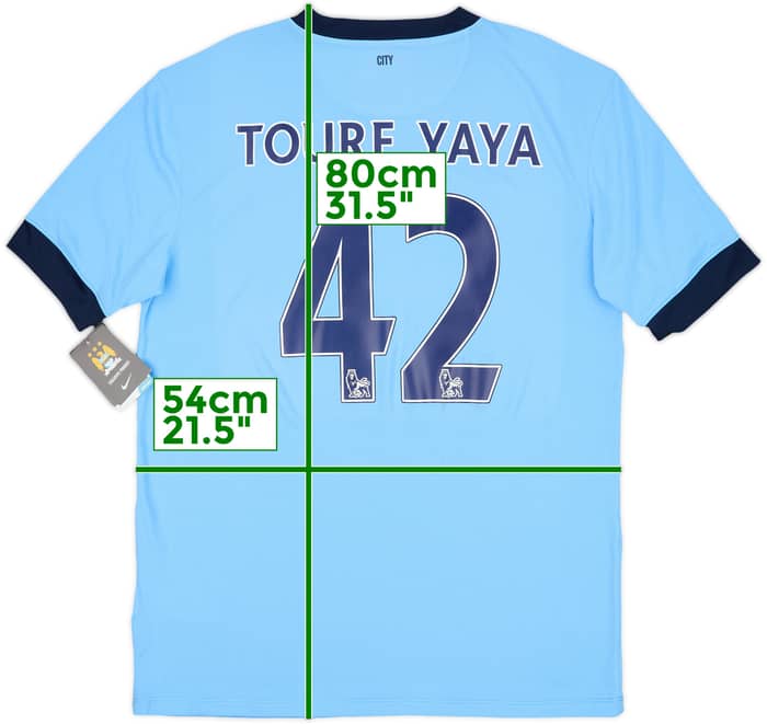 2014-15 Manchester City Home Shirt Toure Yaya #42 (L)