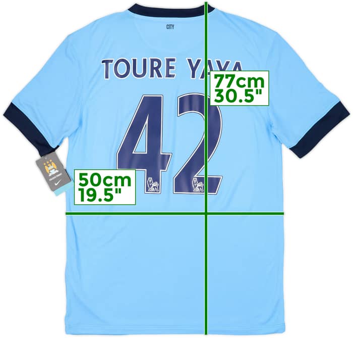 2014-15 Manchester City Home Shirt Toure Yaya #42 (M)