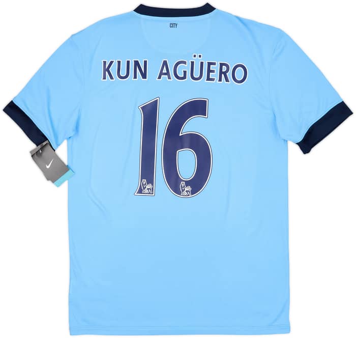 2014-15 Manchester City Home Shirt Kun Aguero #16 (M)