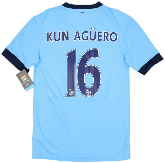 2014-15 Manchester City Home Shirt Kun Aguero #16 (S)