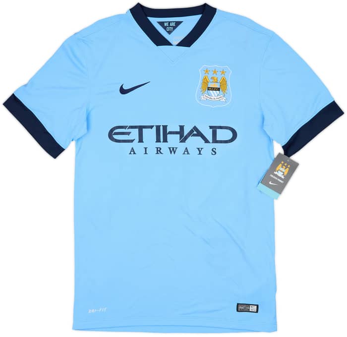 2014-15 Manchester City Home Shirt Kun Aguero #16 (S)