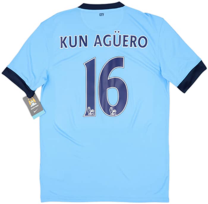 2014-15 Manchester City Home Shirt Kun Aguero #16 (M)