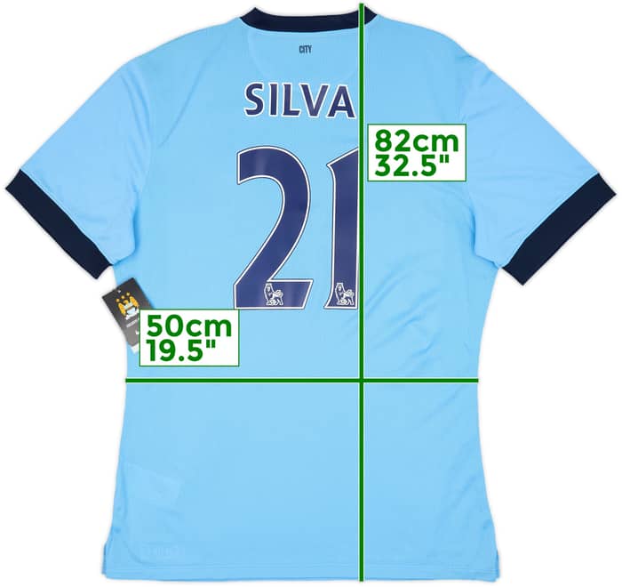 2014-15 Manchester City Authentic Home Shirt Silva #21 (XL)