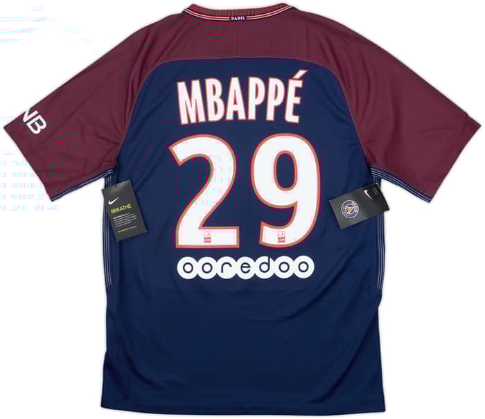 2017-18 Paris Saint-Germain Home Shirt Mbappe #29 (M)