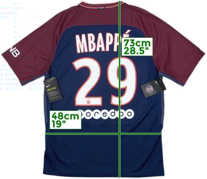 2017-18 Paris Saint-Germain Home Shirt Mbappe #29 (M)