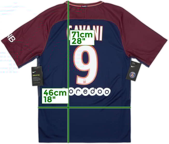 Camiseta de local del Paris Saint-Germain 2017-18 Cavani #9 (S)