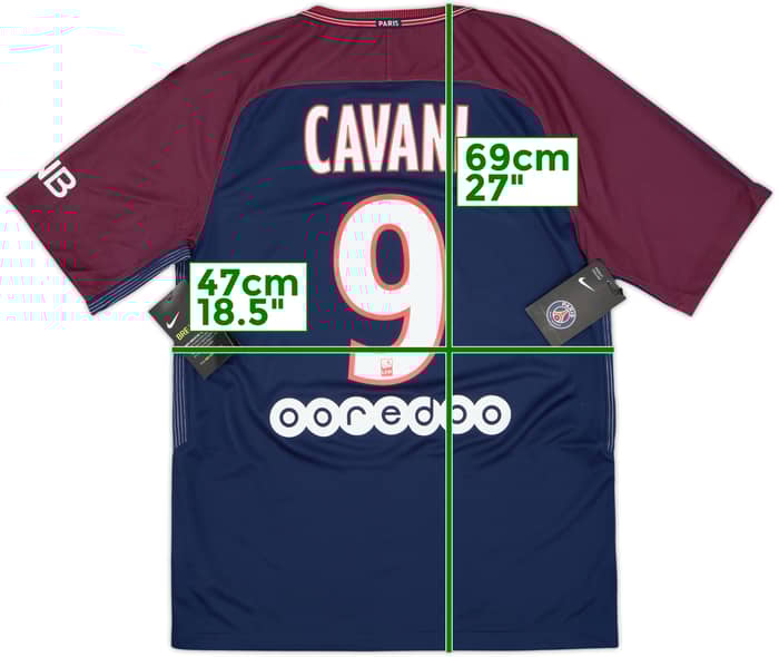 Camiseta de local del Paris Saint-Germain 2017-18 Cavani #9 (S)