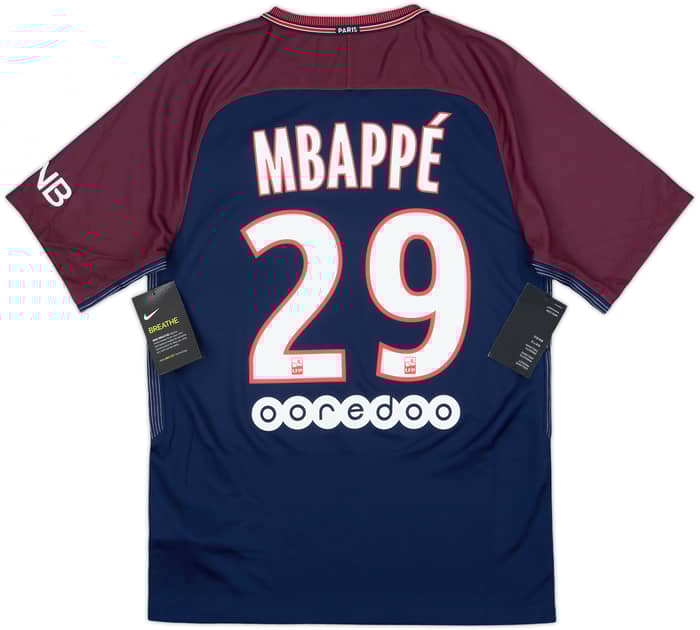 2017-18 Paris Saint-Germain Home Shirt Mbappe #29 (S)