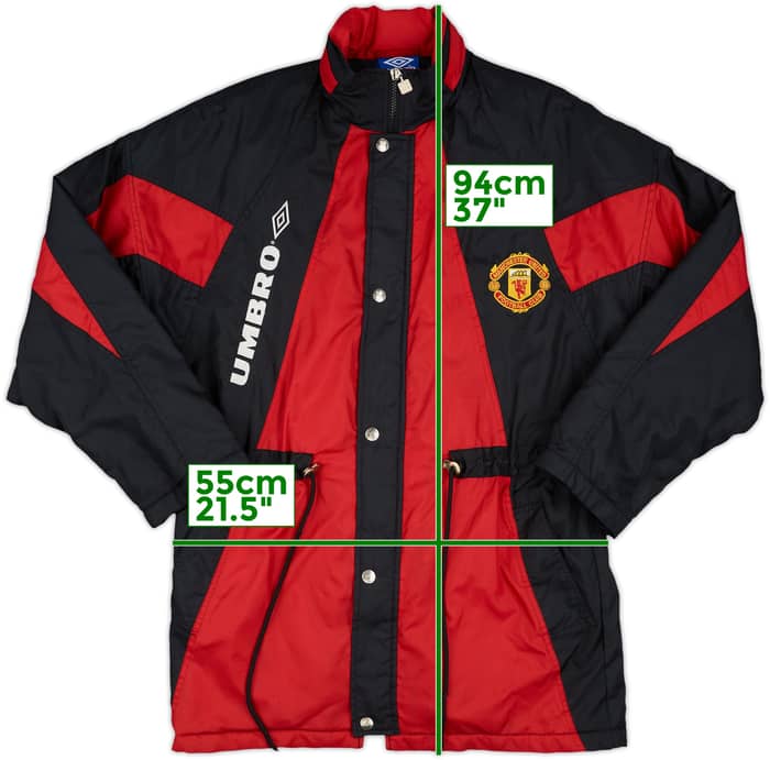 1992-93 Manchester United Umbro Padded Bench Coat - 8/10 - (S)