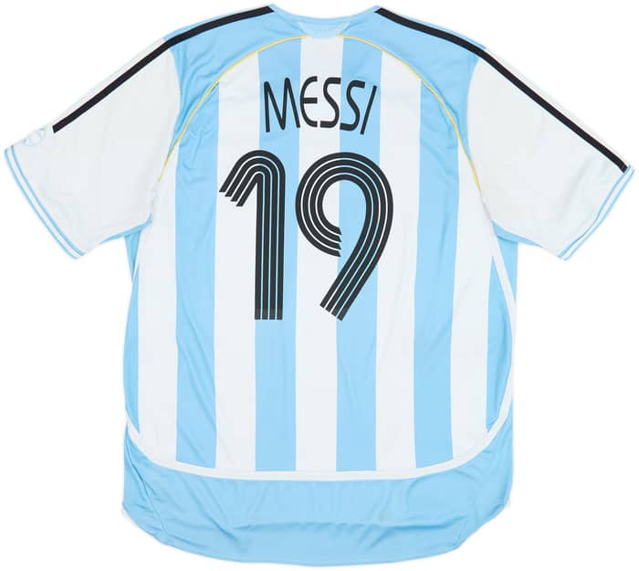 2005-07 Argentina Home Shirt Messi #19 - 6/10 - (XL)