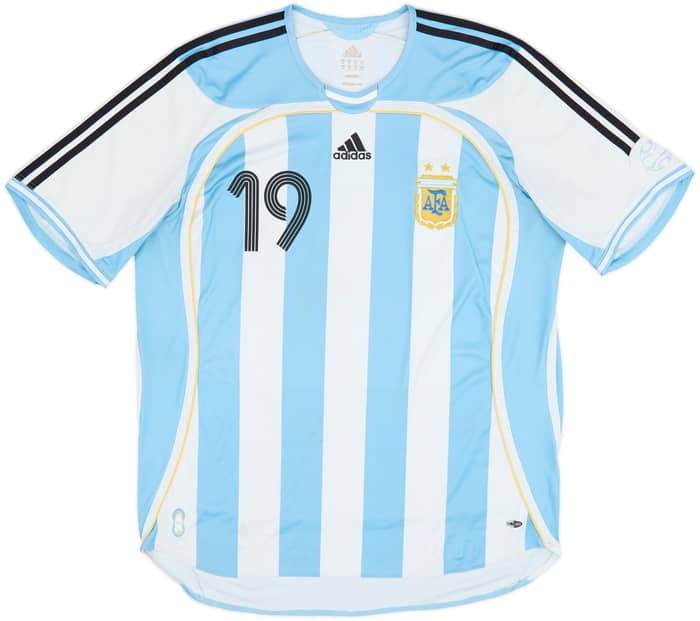 2005-07 Argentina Home Shirt Messi #19 - 6/10 - (XL)
